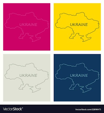 Flag map of ukraine vector image