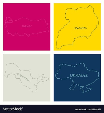 Flag map of ukraine vector image