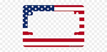 Flag Motorcycle License Plate Frame - American Flag Frames Png