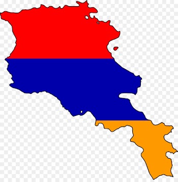Flag of Armenia Blank map - country 