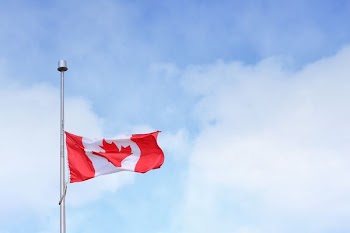 flag of Canada on pole