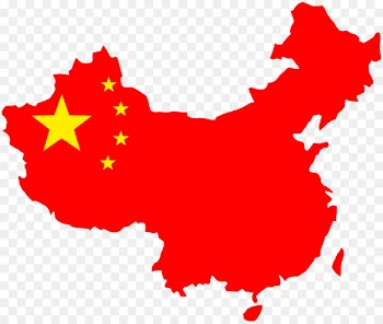 Flag of China Blank map - china flag 