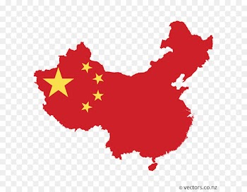 Flag of China Vector Map - chinese flag 