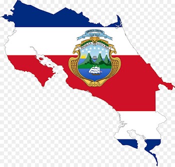 Flag of Costa Rica Vector Map - country 
