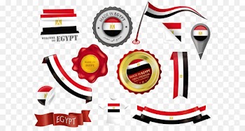 Flag of Egypt Flag of South Africa - Vector Egyptian flag and national emblem 
