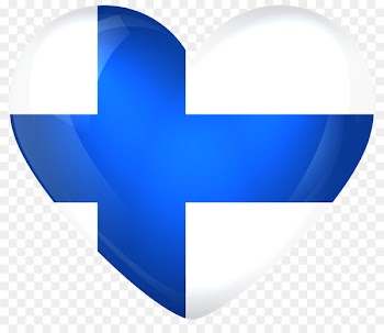 Flag of Finland Heart National flag - FINLAND 