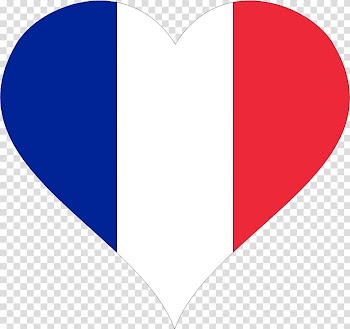 Flag of France Heart , france transparent background PNG clipart