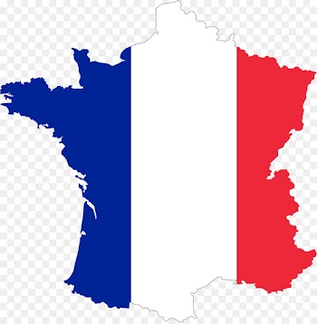 Flag of France Map Clip art - French Country Cliparts 