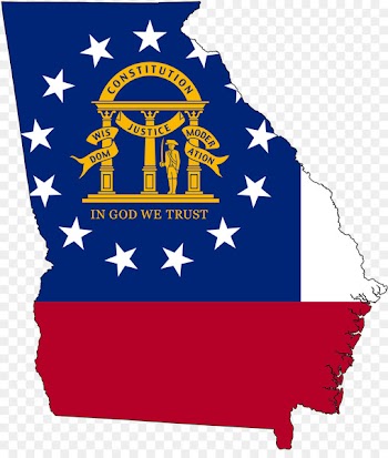 Flag of Georgia Map Flag of the United States - USA 