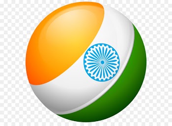 Flag of India - Round India Flag PNG Transparent Clip Art Image 