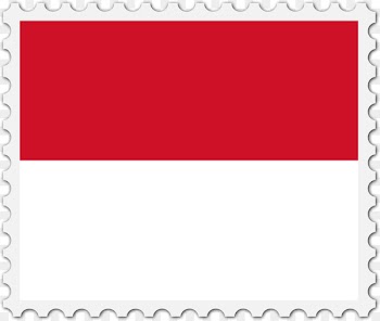 Flag of Indonesia Indonesian Flag of Monaco - stamps clipart 