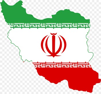 Flag of Iran Map - iraq 
