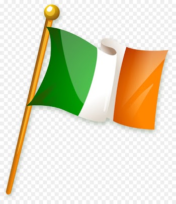 Flag of Ireland - Vector hand painted Irish flag 