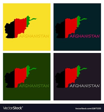 Flag of islamic republic of afghanistan overlaid vector image