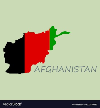 Flag of islamic republic of afghanistan overlaid vector image