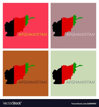 Flag of islamic republic of afghanistan overlaid vector image