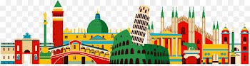 Flag of Italy Royalty-free Illustration - City Silhouette 