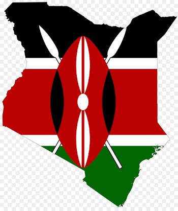 Flag of Kenya Blank map - rift vector 