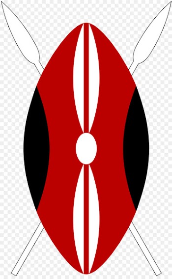 Flag of Kenya T-shirt Shield - spear 