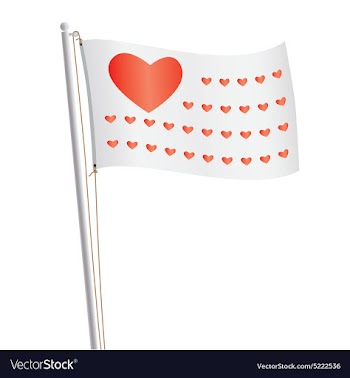 Flag of love republic vector image