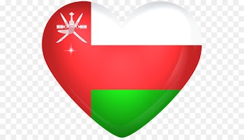 Flag of Oman Sultanate of Muscat National flag - Heart Flag 