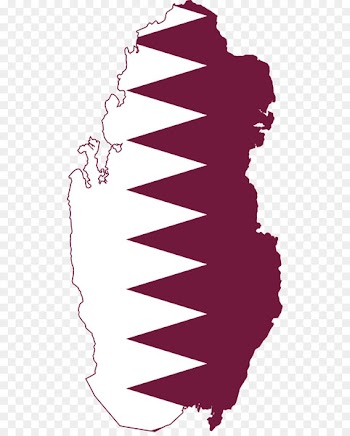 Flag of Qatar Map - Antarctica Clipart 