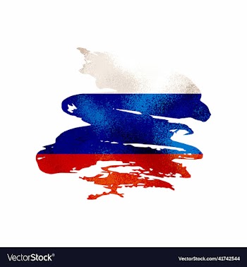 flag of russia brush stroke metal texture