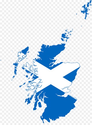 Flag of Scotland Map - scotland 