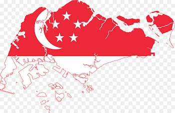 Flag of Singapore Map National flag - SINGAPORE 
