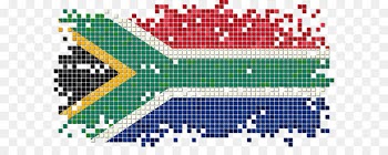 Flag of South Africa Illustration - South African flag pixel vector 