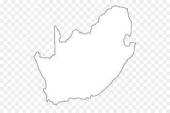 Flag of South Africa Map Icon - Line South Africa Map 
