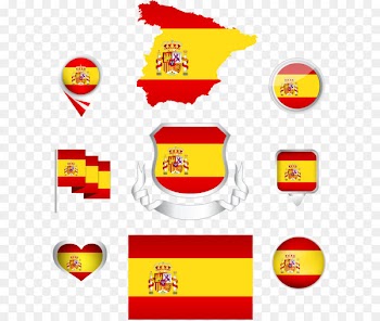 Flag of Spain - Vector Spanish flag and map 