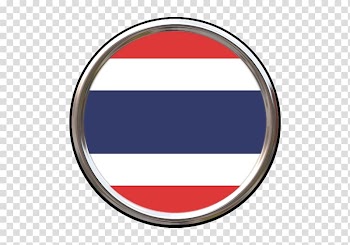 Flag of Thailand Metal, Flag of Thailand metal frame material transparent background PNG clipart
