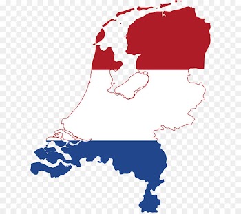 Flag of the Netherlands Map - maa 