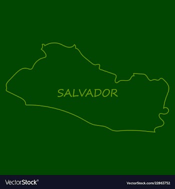 Flag of the republic of el salvador overlaid on vector image
