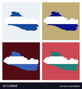 Flag of the republic of el salvador overlaid on vector image