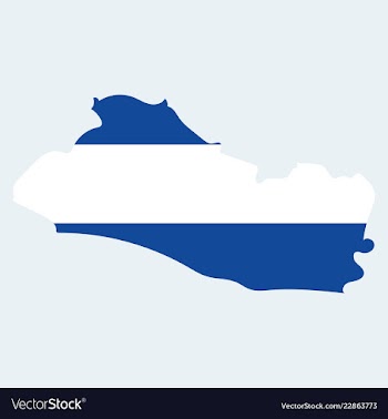Flag of the republic of el salvador overlaid on vector image