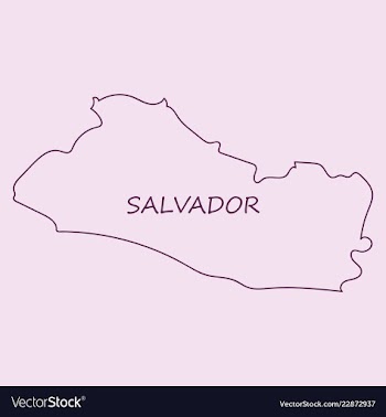 Flag of the republic of el salvador overlaid on vector image