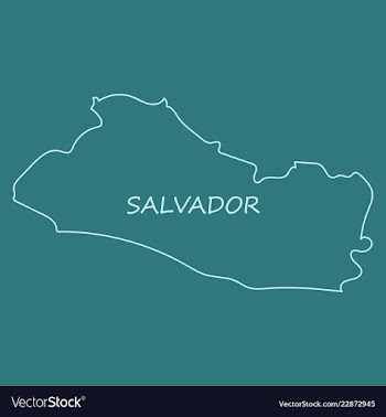 Flag of the republic of el salvador overlaid on vector image