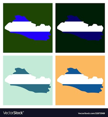 Flag of the republic of el salvador overlaid on vector image