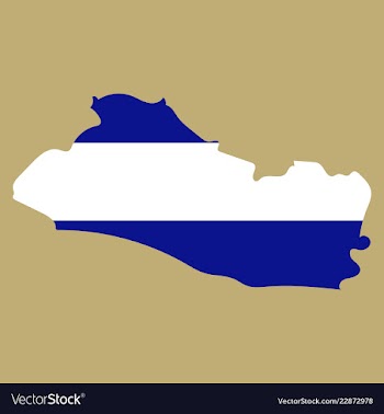 Flag of the republic of el salvador overlaid on vector image