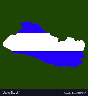 Flag of the republic of el salvador overlaid on vector image