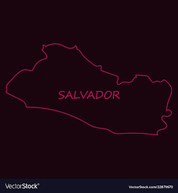 Flag of the republic of el salvador overlaid on vector image