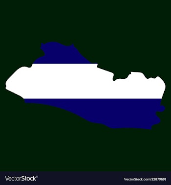 Flag of the republic of el salvador overlaid on vector image
