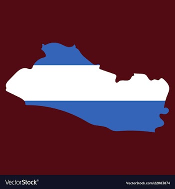 Flag of the republic of el salvador overlaid on vector image