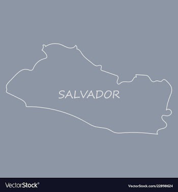 Flag of the republic of el salvador overlaid on vector image