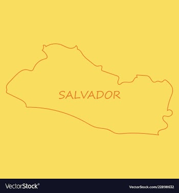 Flag of the republic of el salvador overlaid on vector image