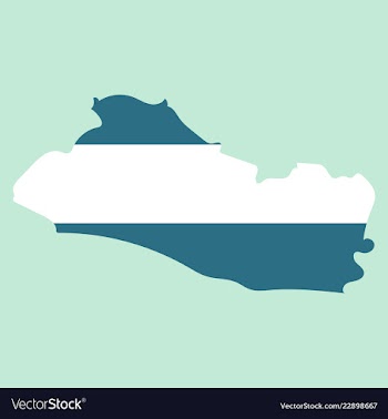 Flag of the republic of el salvador overlaid on vector image