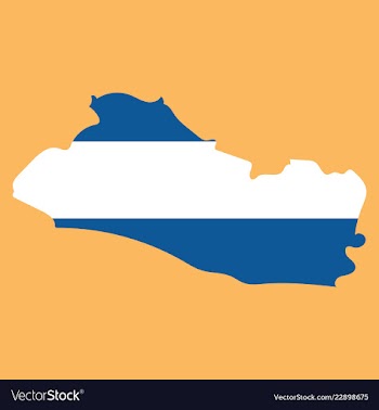 Flag of the republic of el salvador overlaid on vector image