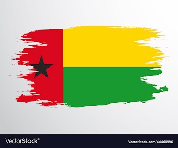 flag of the republic of guinea-bissau drawn with